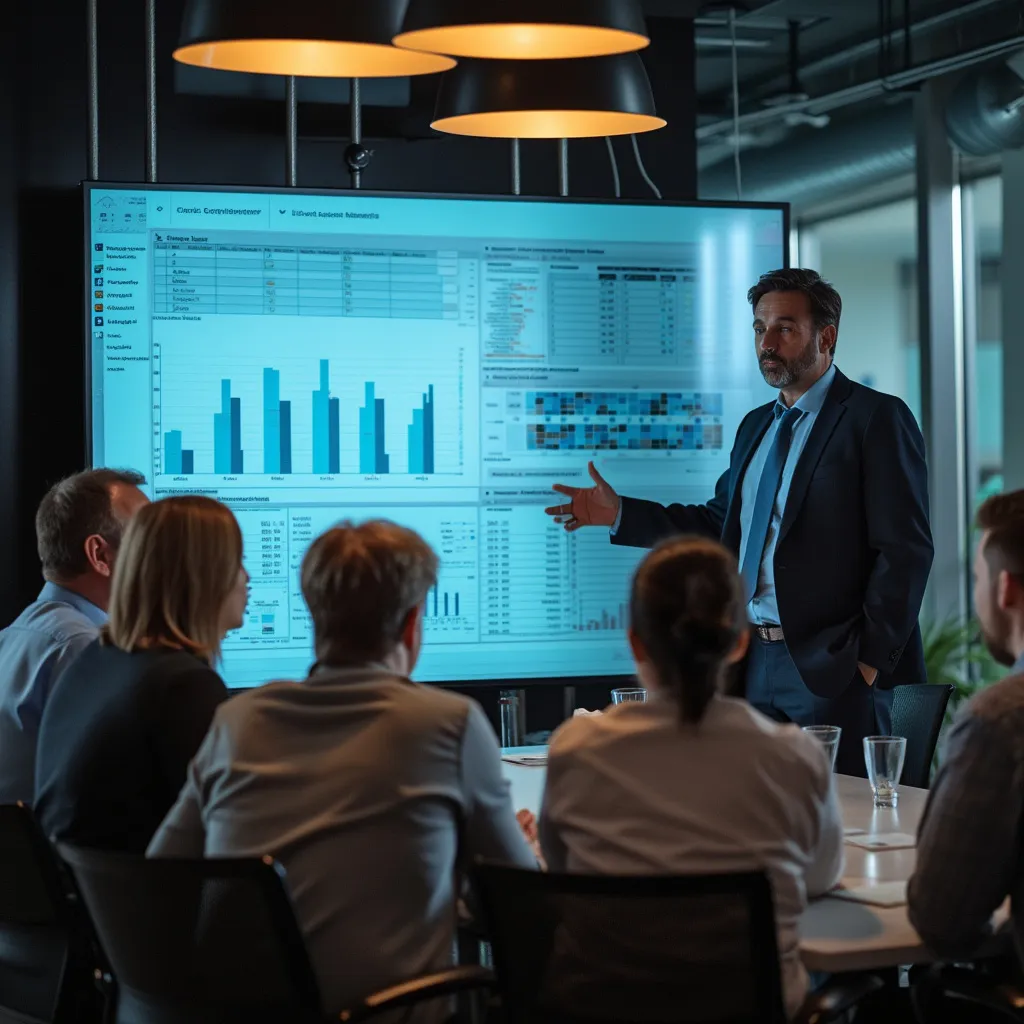 Consultant presenting to clients