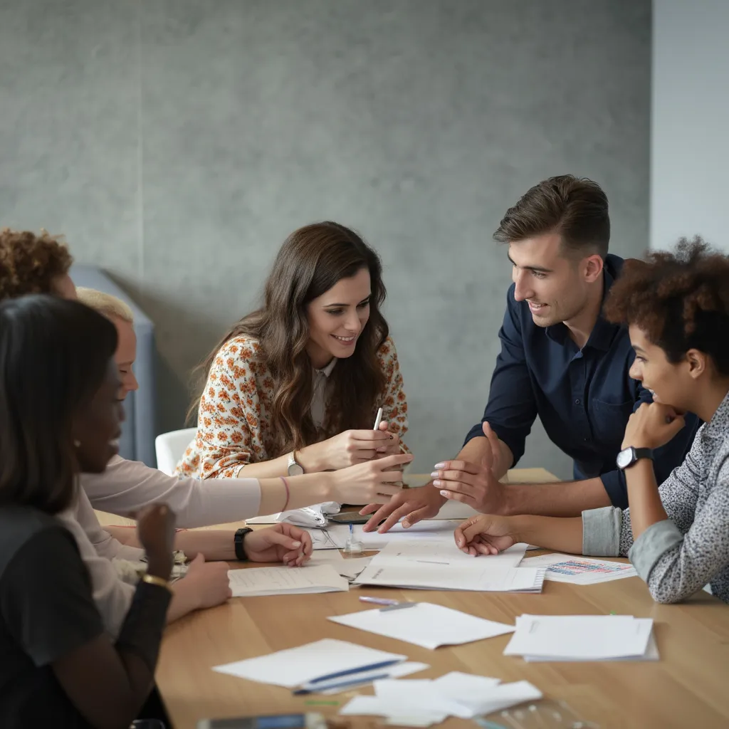 Participants collaborating during a workshop