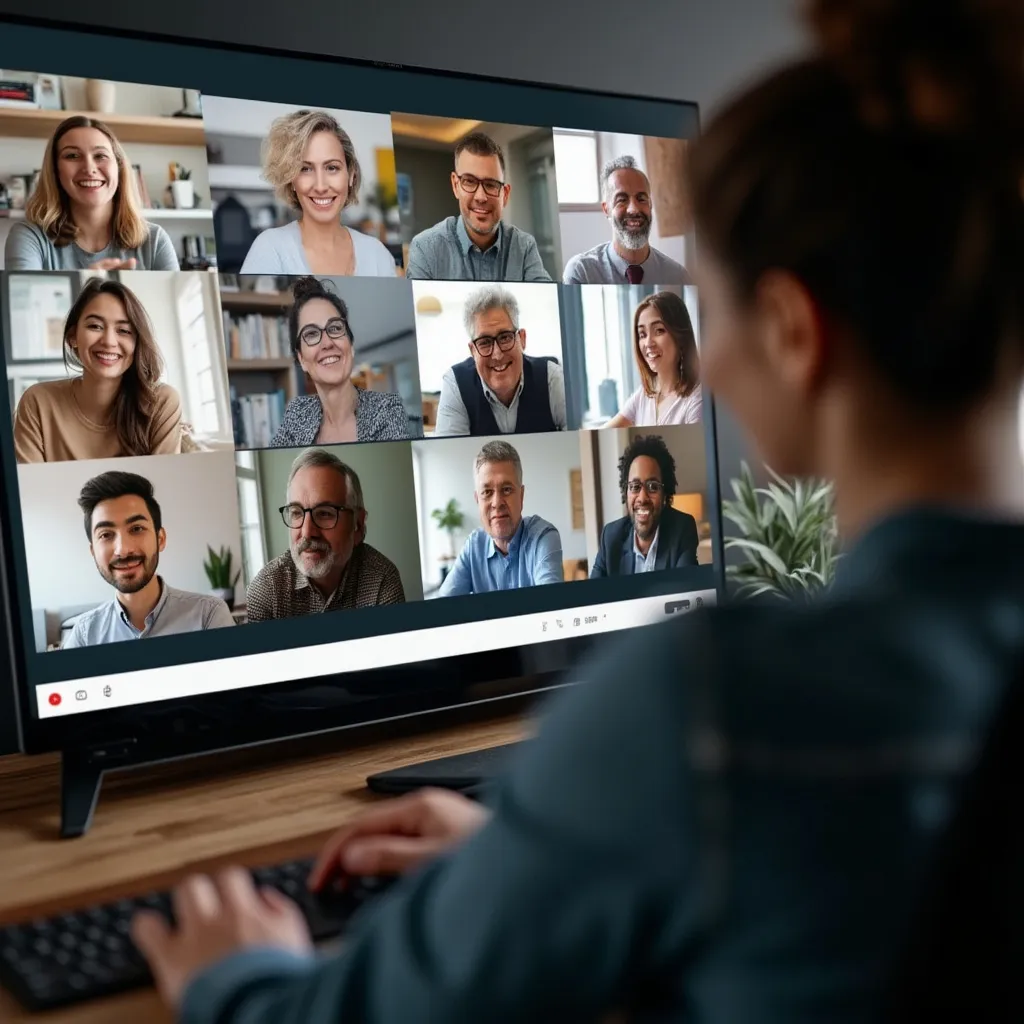 Participants engaged in a virtual training session