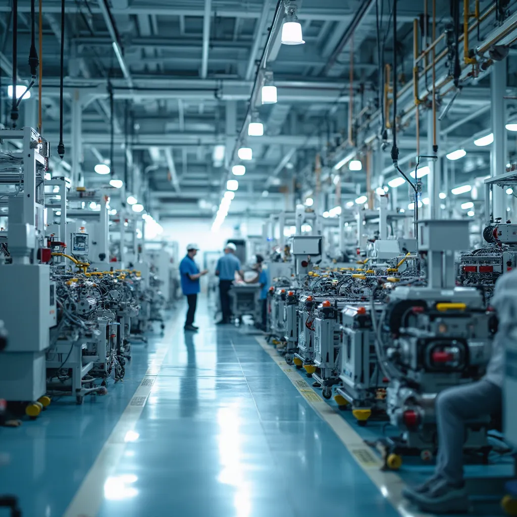 Manufacturing plant with optimized workflow