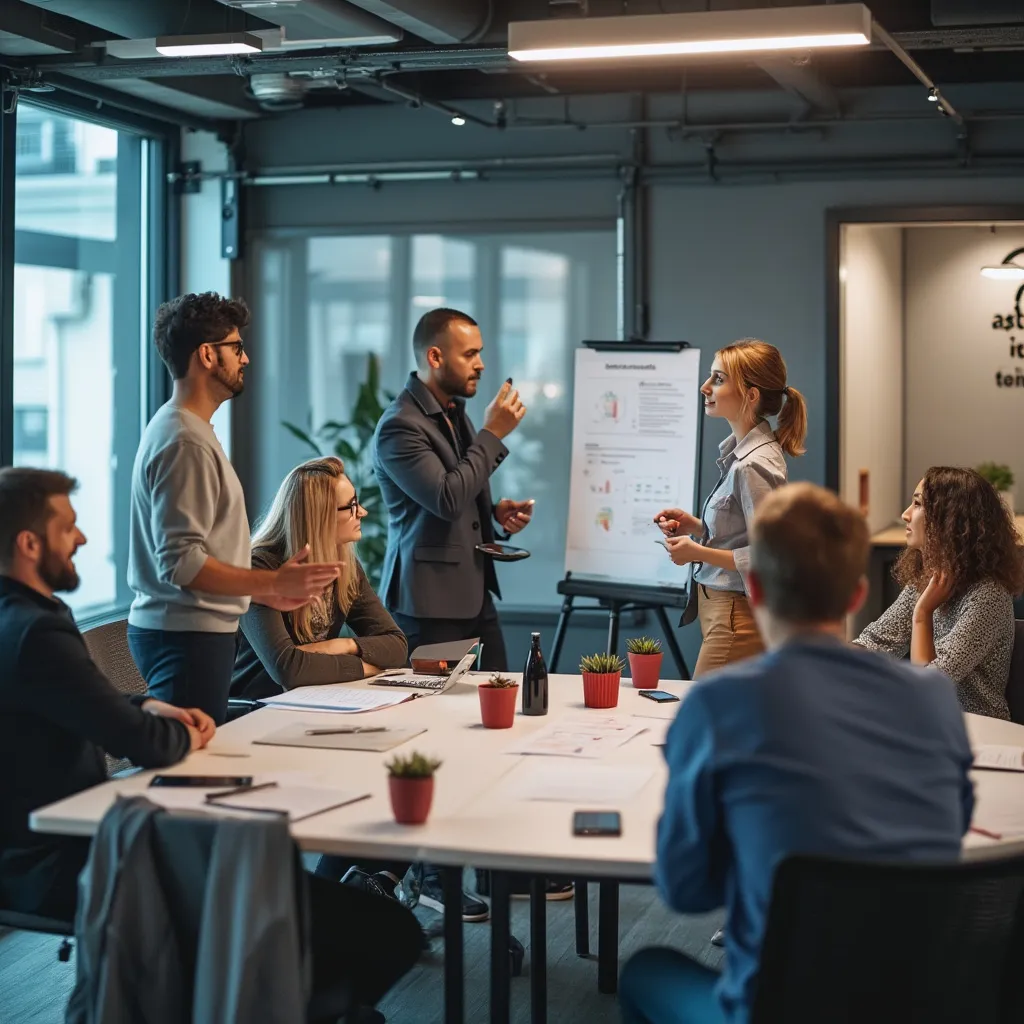 Interactive business training workshop session