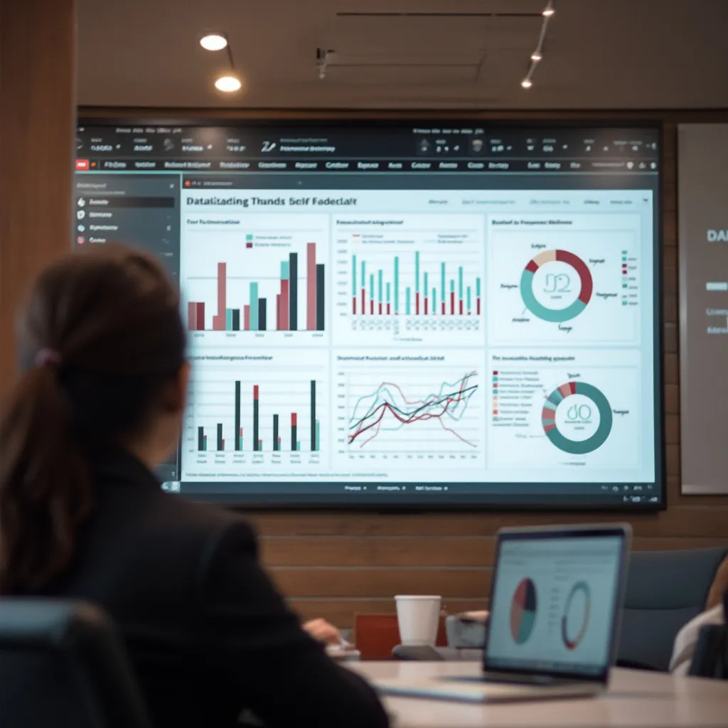 Data visualization dashboard shown during a webinar